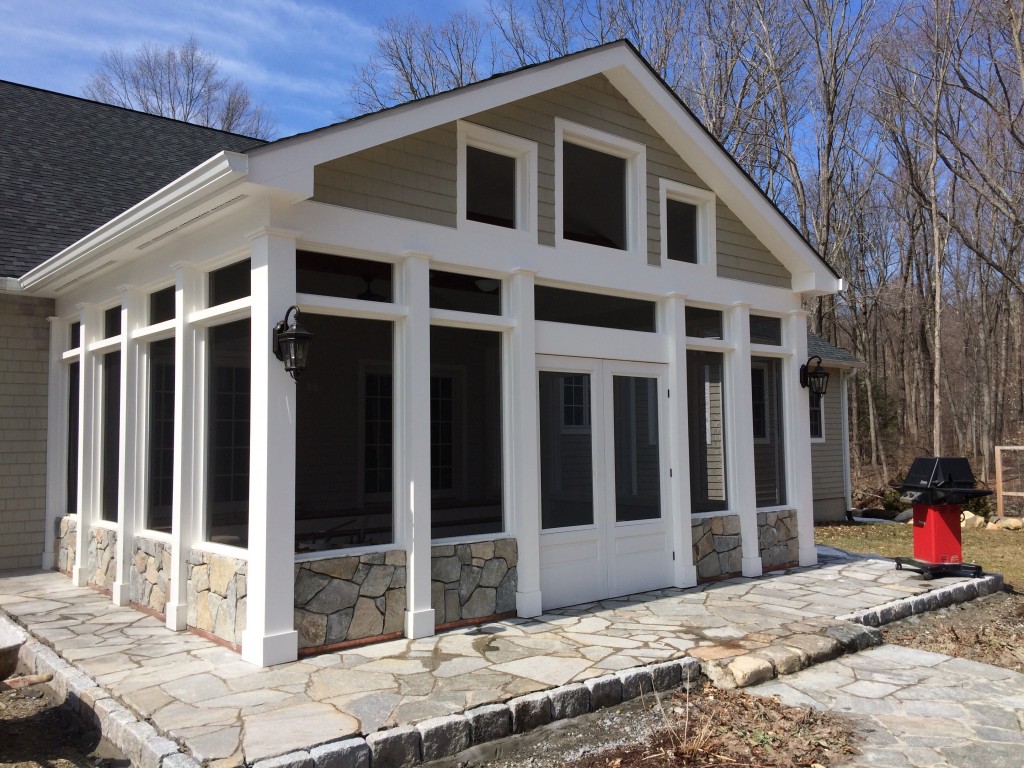 Custom screen porch in North Stamford CT